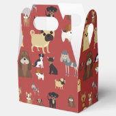 patroon rode achtergrond bedankdoosjes (Geopend)