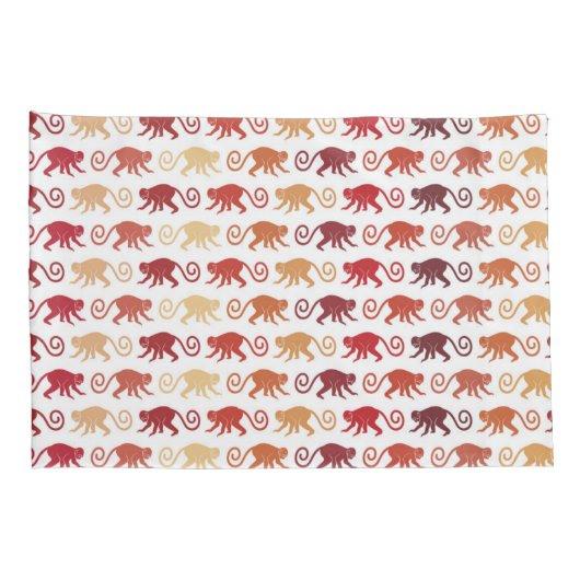 Patroon rode apen kussensloop (Achterkant-Rechts)