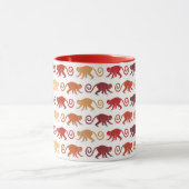 Patroon rode apen mok (Midden)