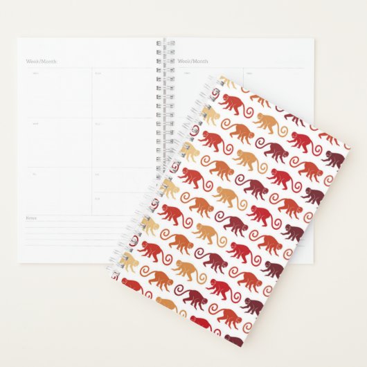 Patroon rode apen planner (Display)