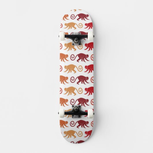 Patroon rode apen skateboard (Voorkant)