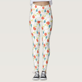 Patroon rode appels en blauwe peren leggings