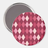 patroon rode argyle magneet (Voorkant / Achterkant)