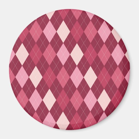 patroon rode argyle magneet (Voorkant)