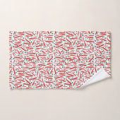 Patroon rode Chili Peppers Bad Handdoek (Handdoek)