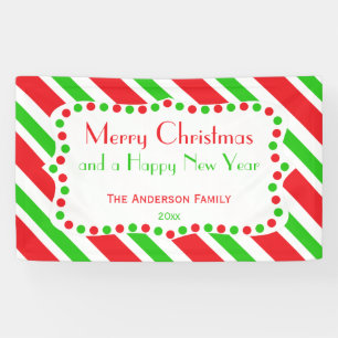 Patroon rode en groene strepen spandoek