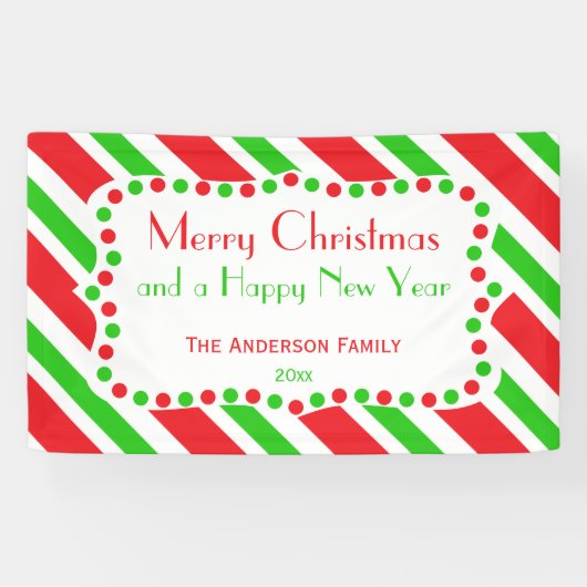 Patroon rode en groene strepen spandoek (Horizontaal)