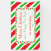 Patroon rode en groene strepen spandoek (Verticaal)