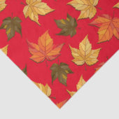 Patroon rode en Herfst kleurenlakens Tissuepapier (Detail)