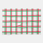 Patroon rode en rode plaat theedoek (Horizontaal)