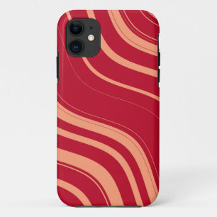 Patroon rode en roze avy Stripes iPhone 11 Hoesje
