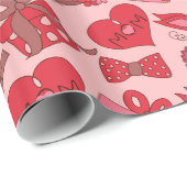 Patroon rode en roze Moederdag Cadeaupapier (Rol Hoek)