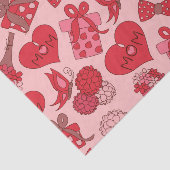 Patroon rode en roze Moederdag Tissuepapier (Detail)