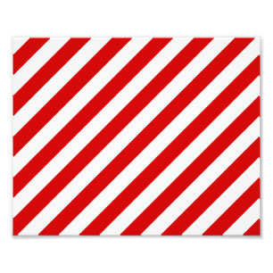 Patroon rode en witte diagonale strepen foto afdruk