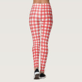 patroon rode en witte gingham leggings (Achterkant)