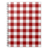 Patroon rode en witte gingham notitieboek (Voorkant)