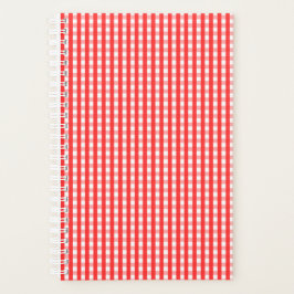 Patroon rode en witte gingham planner