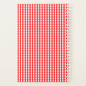 Patroon rode en witte gingham planner (Achterkant)
