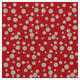 Patroon rode en witte poka Dots Stof