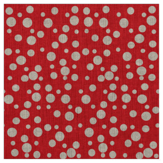 Patroon rode en witte poka Dots Stof