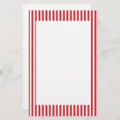 Patroon rode en witte strepen briefpapier (Voorkant / Achterkant)