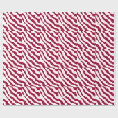 Patroon rode en witte Zebra Cadeaupapier (Vlak)
