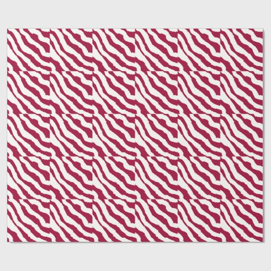 Patroon rode en witte Zebra Cadeaupapier (Vlak)