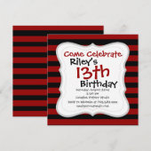 Patroon rode en zwarte dikke laag kaart (Voorkant / Achterkant)