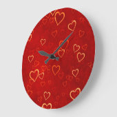 patroon rode harten grote klok (Hoek)