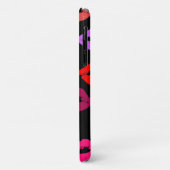 Patroon rode, Paarse en roze Pucker Lip Case-Mate iPhone Case (Achterkant/links)
