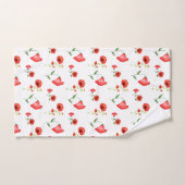  patroon rode papavers bad handdoek (Handdoek)