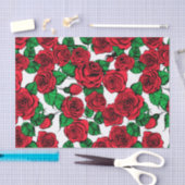 patroon rode rozen tissuepapier (Craft)
