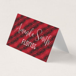 patroon rode rozen visitekaartjes