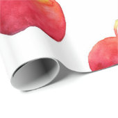 Patroon rode Waterverf Apple Cadeaupapier (Rol Hoek)