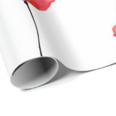 Patroon rode Waterverf Cadeaupapier (Rol Hoek)