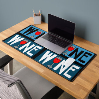 Patroon rode wijn bureaumat