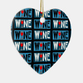 Patroon rode wijn keramisch ornament (Rechts)