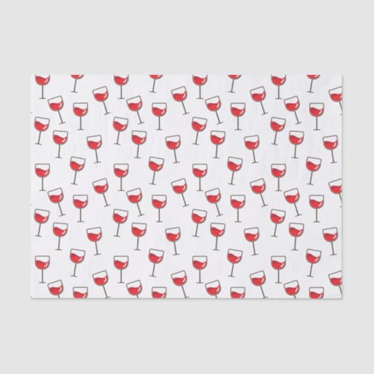 Patroon rode wijn op wit glas tissuepapier (Voorkant)