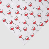 Patroon rode wijn op wit glas tissuepapier (Detail)