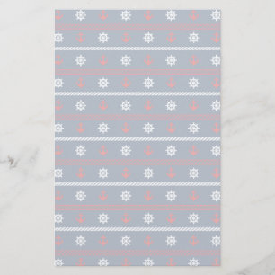 Patroon rode witte en blauwe oceaan briefpapier