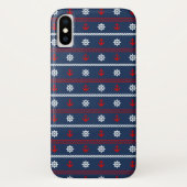 Patroon rode witte en blauwe oceaan Case-Mate iPhone case (Achterkant)