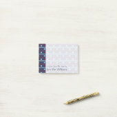 Patroon rode witte en blauwe oceaan | Jouw namen t Post-it® Notes (Op bureau)