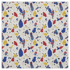Patroon rode witte en blauwe Terrazzo Tile Stof