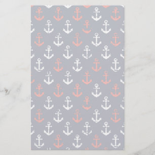 Patroon rode witte en blauwe zee briefpapier