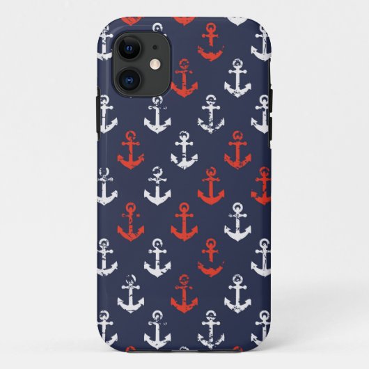 Patroon rode witte en blauwe zee Case-Mate iPhone case (Achterkant)