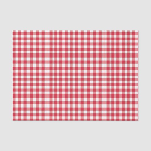 Patroon rode/witte gingham tissuepapier (Voorkant)