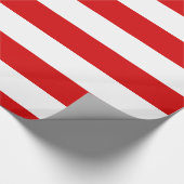 Patroon rode, witte XL Stripes Cadeaupapier (Hoek)