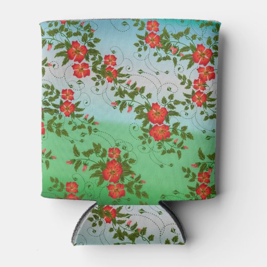 Patroon rood en groen ventilator blikjeskoeler (Voorkant)