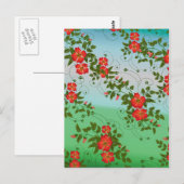 Patroon rood en groen ventilator briefkaart (Voorkant / Achterkant)