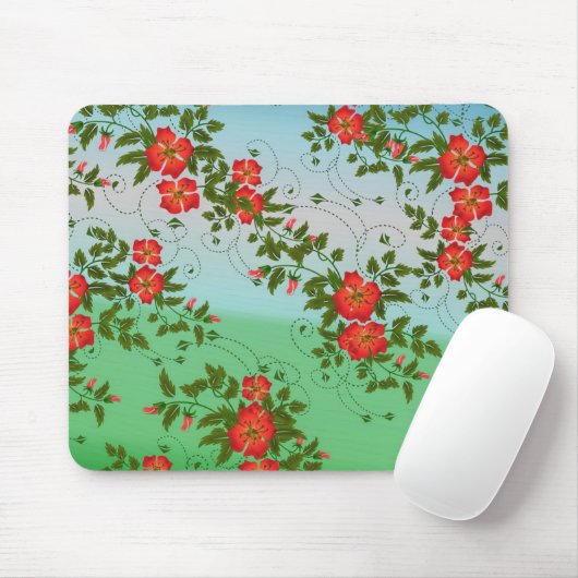 Patroon rood en groen ventilator muismat (Met muis)